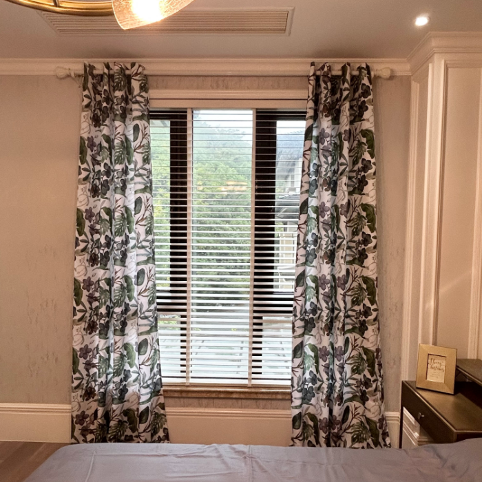 Curtain Scandinavian Style Tropical Monstera Pattern Drapes 1 Piece Home Oasis Semi Shading Printing Curtains Bedroom Living Room Partition Washable 1.4m*2.6m*1pc