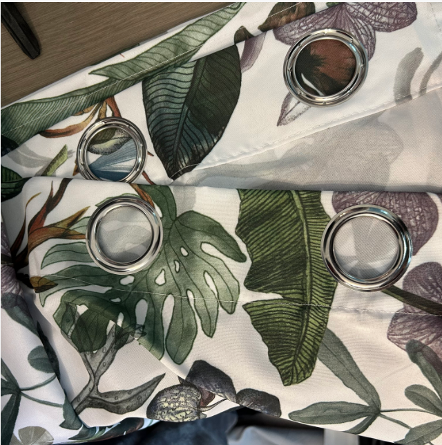 Curtain Scandinavian Style Tropical Monstera Pattern Drapes 1 Piece Home Oasis Semi Shading Printing Curtains Bedroom Living Room Partition Washable 1.4m*2.6m*1pc