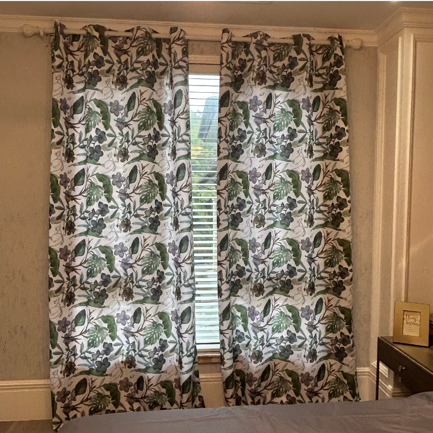 Curtain Scandinavian Style Tropical Monstera Pattern Drapes 1 Piece Home Oasis Semi Shading Printing Curtains Bedroom Living Room Partition Washable 1.4m*2.6m*1pc