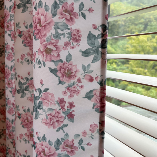 Curtain Fashion Home Decorations Pink Flower 3D Printed Semi Shading Printing Curtains 1 Piece Bedroom Living Room Partition Washable 1.4m*2.6m*1pc