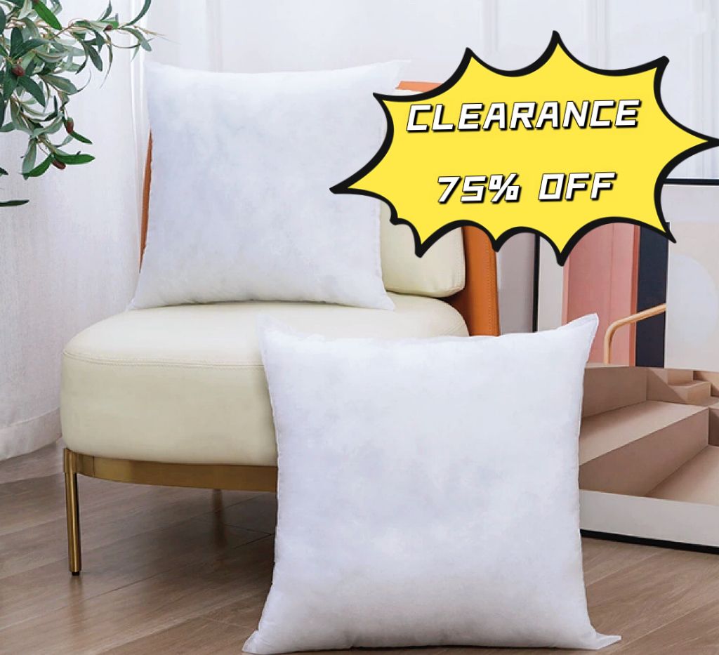 【CLEARANCE SALE】1PC White Throw Pillow Insert 18x18"(45x45cm) / 20x20"(50cm*50cm) Square Extremely Soft High Resilience Lightweight Versatile for Use in Offices Sofas Beds Cars