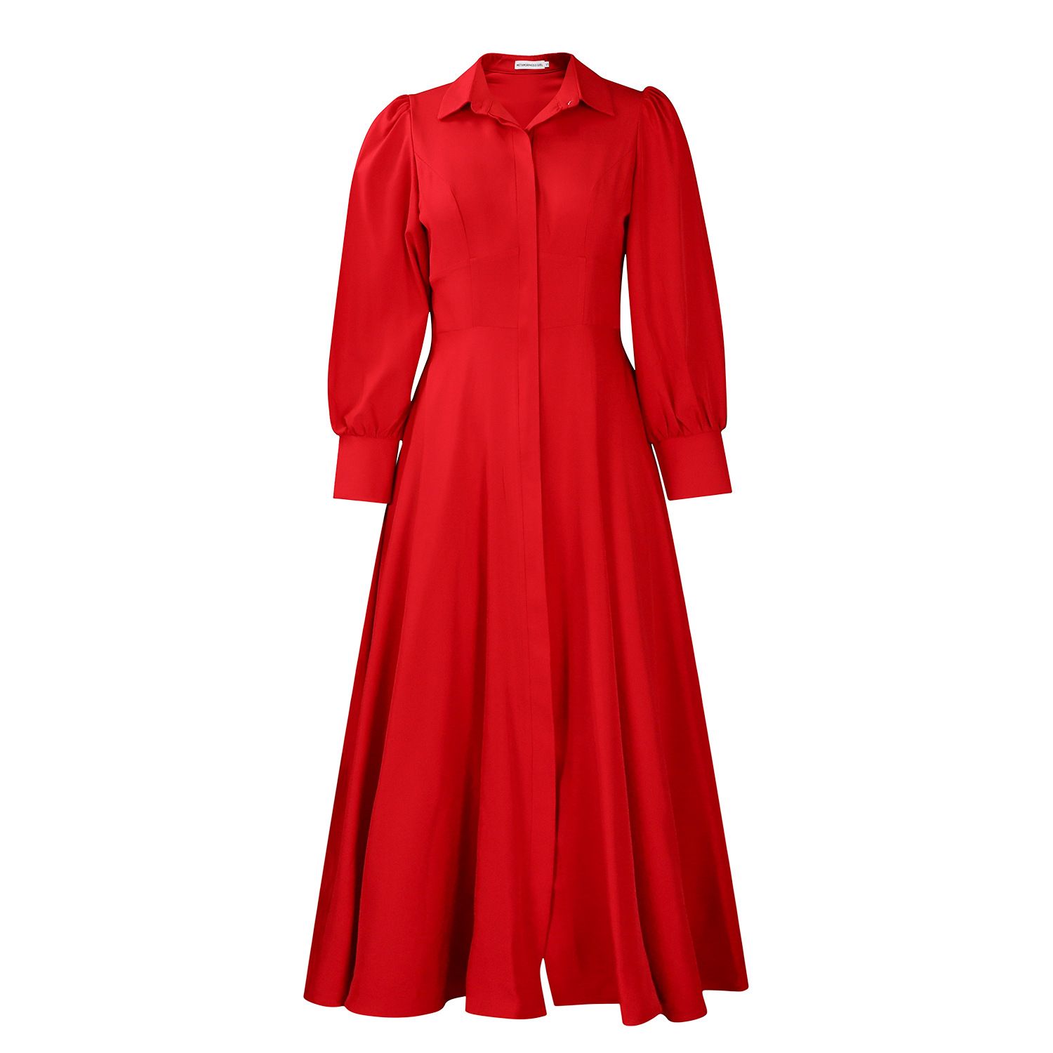 New product selection: D570 cross-border women's elegant long sleeved dress with a large display, including shirt and skirt, fashionable solid color, medium to long African dress