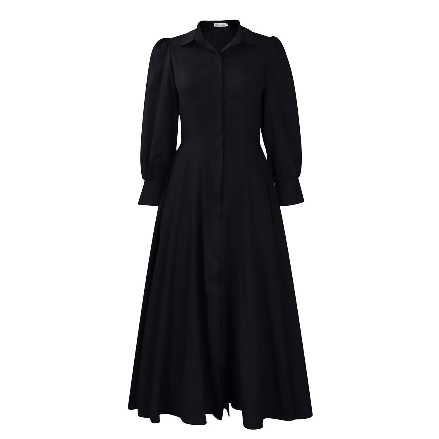 New product selection: D570 cross-border women's elegant long sleeved dress with a large display, including shirt and skirt, fashionable solid color, medium to long African dress