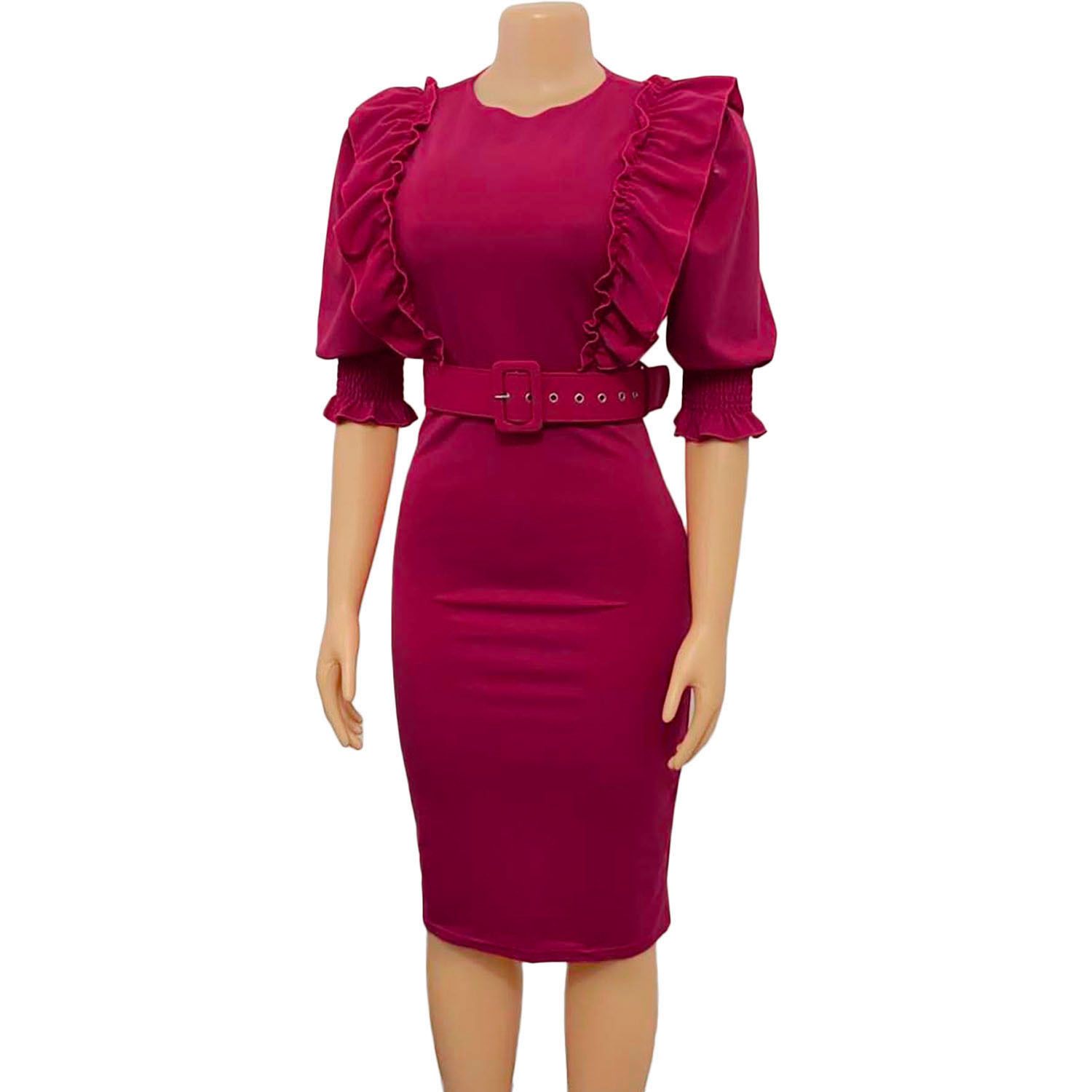 New Product Selection D097 Cross border Women's Clothing New Style Temperament Slimming Office Large Size African European and American Dress
