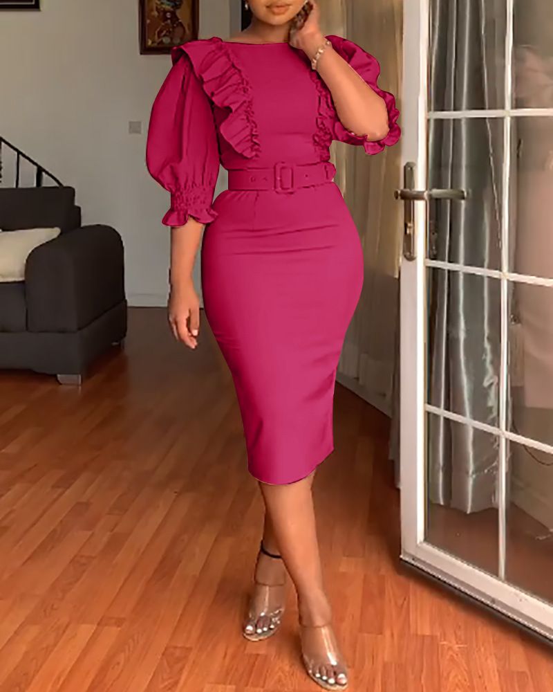New Product Selection D097 Cross border Women's Clothing New Style Temperament Slimming Office Large Size African European and American Dress
