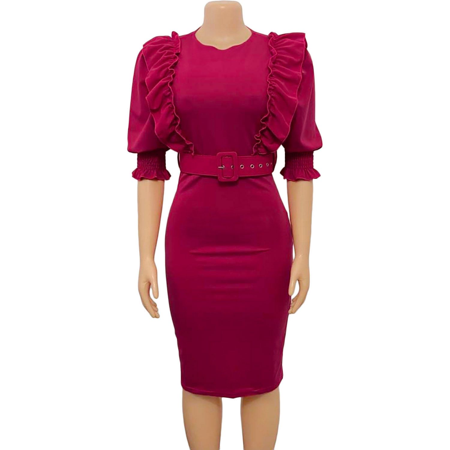 New Product Selection D097 Cross border Women's Clothing New Style Temperament Slimming Office Large Size African European and American Dress