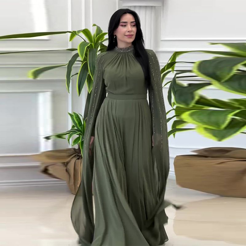 New Product Selection: Autumn and Winter New Collection, European and American Cross border Cross border Women's Clothing, Light Luxury, High end, Fashionable, Diamond Hot Press Evening Dress