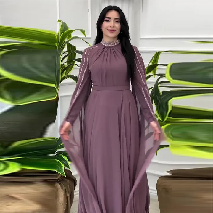 New Product Selection: Autumn and Winter New Collection, European and American Cross border Cross border Women's Clothing, Light Luxury, High end, Fashionable, Diamond Hot Press Evening Dress