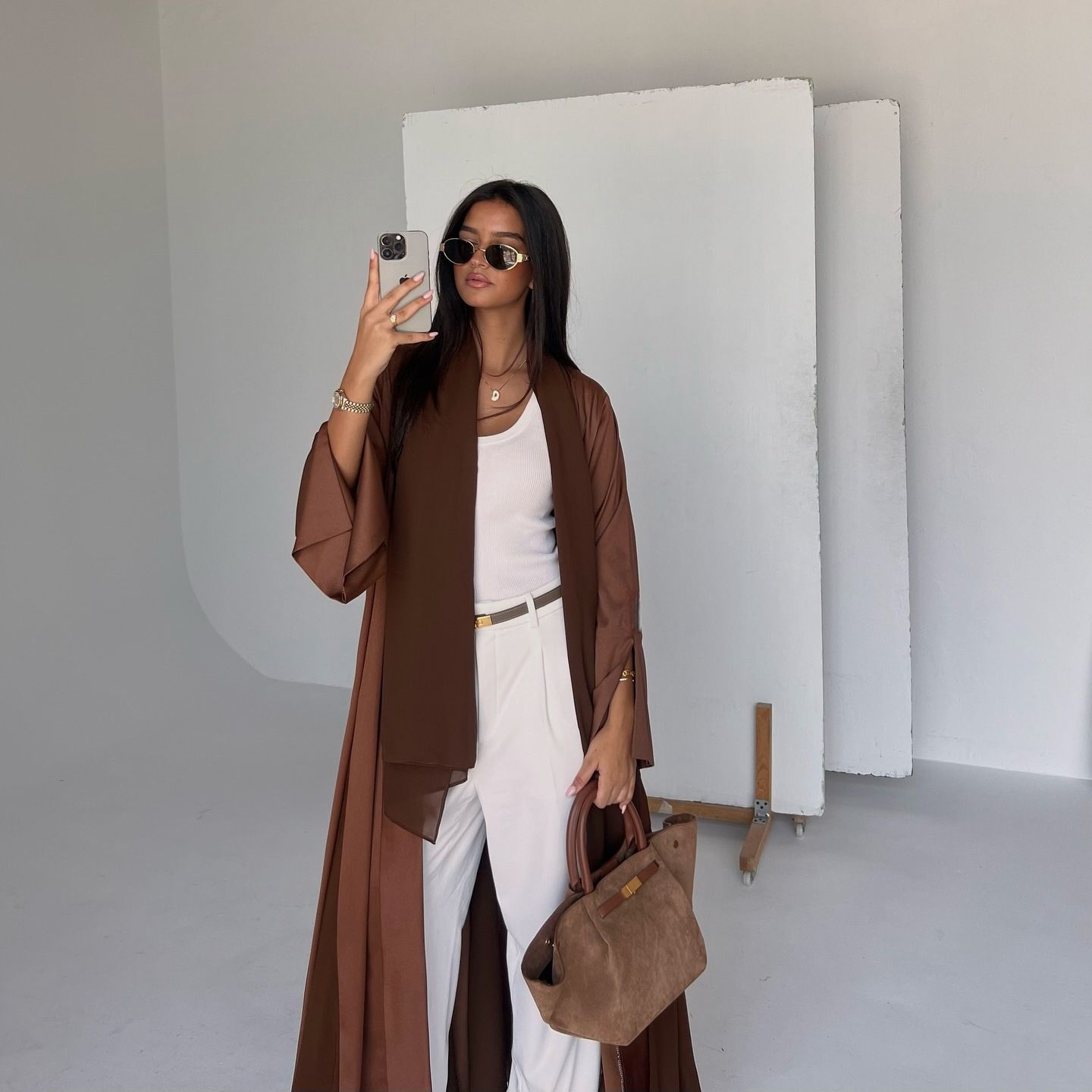 New product selection MQ166modest cross-border solid color Abaya cardigan dress loose robe in stock Middle East Dubai Muslim