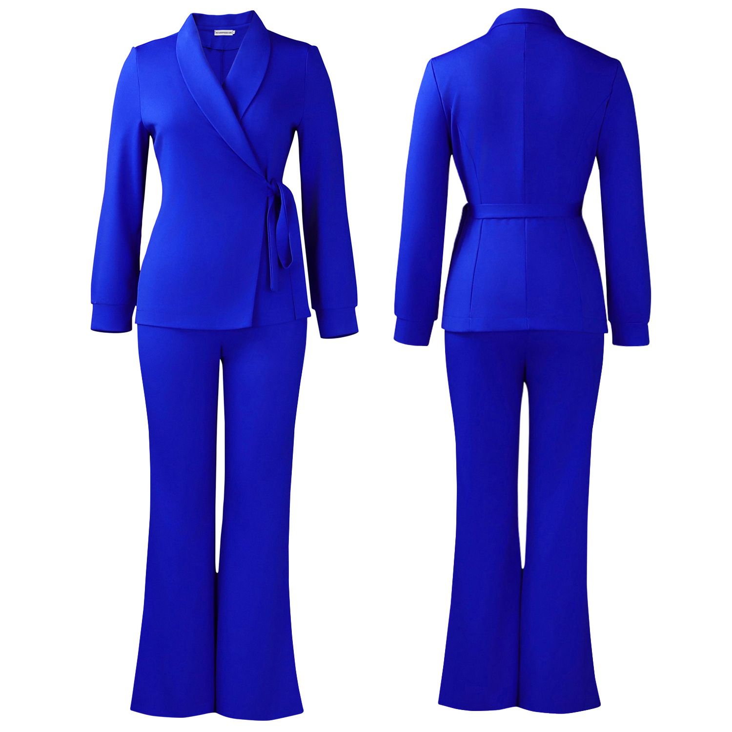 New Product Selection D601 European and American Women's Wear Autumn/Winter New Style Women's Fashion Temperament Strap Suit Coat Pants Two Piece Set