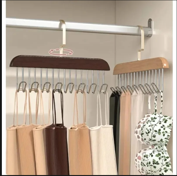 1Pc Wooden plank 8 hook hanger