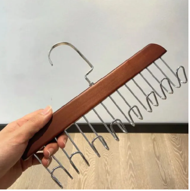 1Pc Wooden plank 8 hook hanger