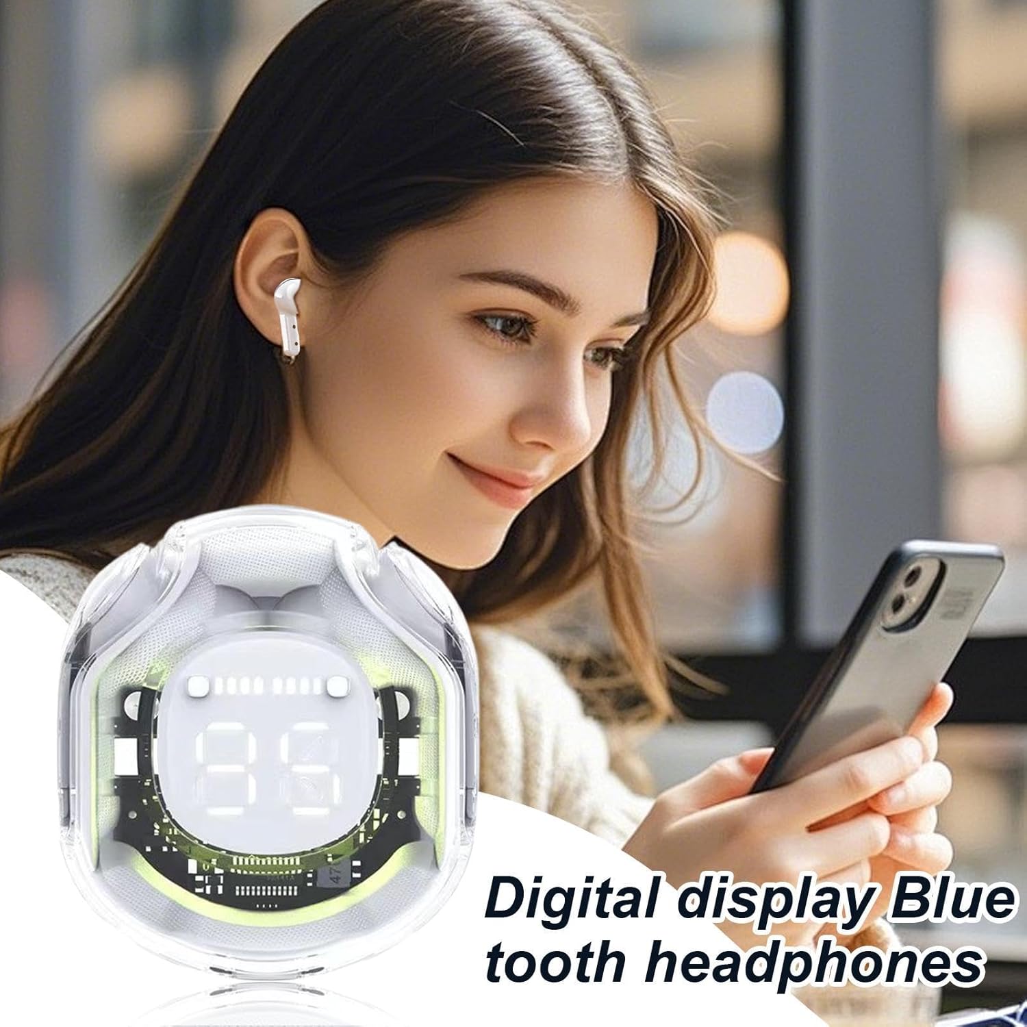 【Promotion】Wireless Earbuds, Bluetooth 5.3 Earphones with Hi-Fi Sound, Noise Cancelling TWS Bluetooth Headphones ,Low Latency Gaming, Long Battery Life