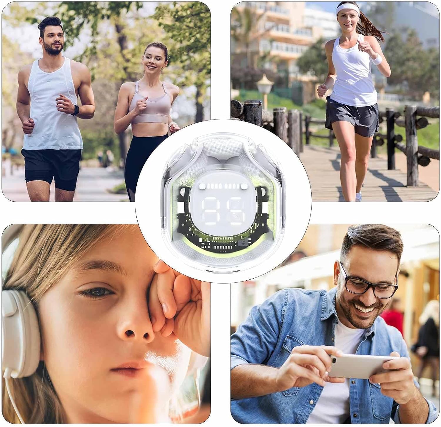 【Promotion】Wireless Earbuds, Bluetooth 5.3 Earphones with Hi-Fi Sound, Noise Cancelling TWS Bluetooth Headphones ,Low Latency Gaming, Long Battery Life