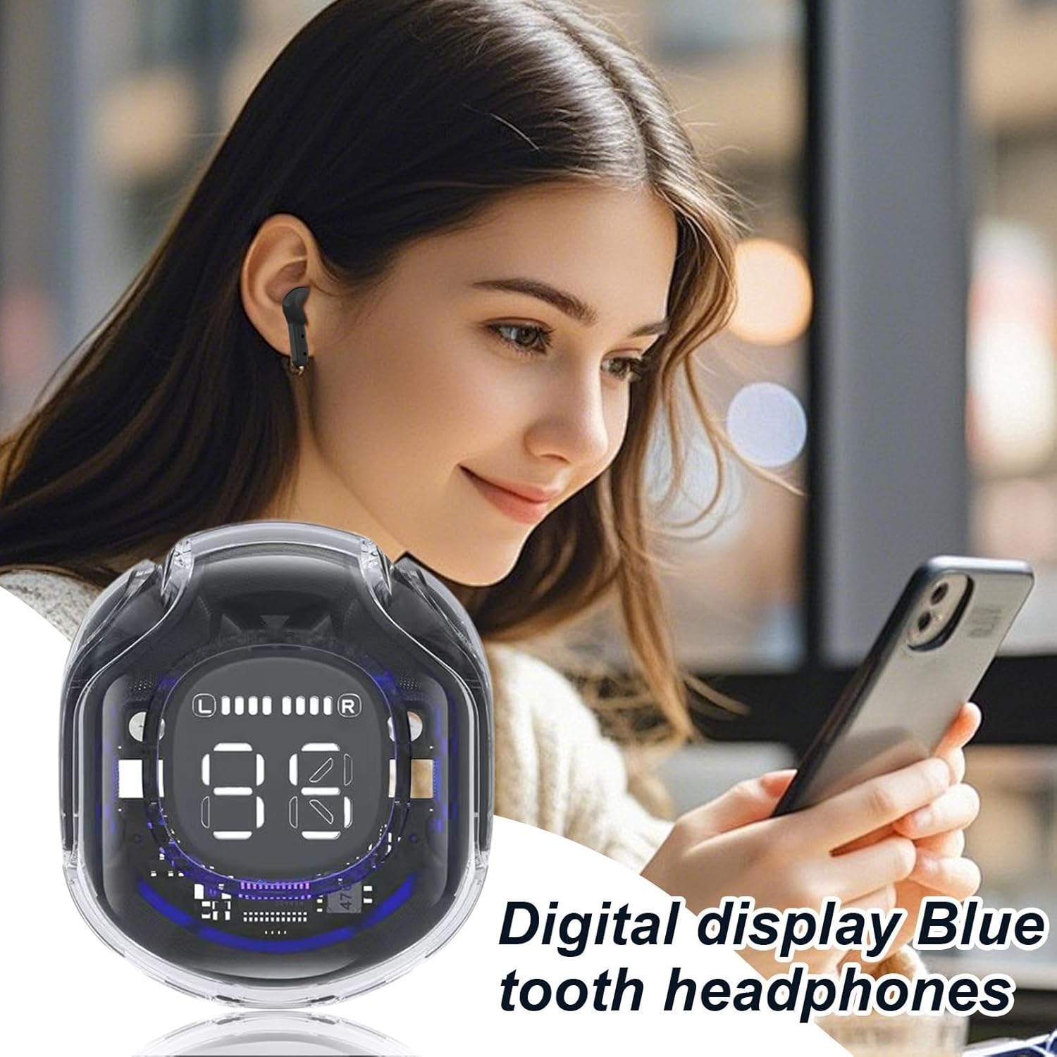 【Promotion】Wireless Earbuds, Bluetooth 5.3 Earphones with Hi-Fi Sound, Noise Cancelling TWS Bluetooth Headphones ,Low Latency Gaming, Long Battery Life
