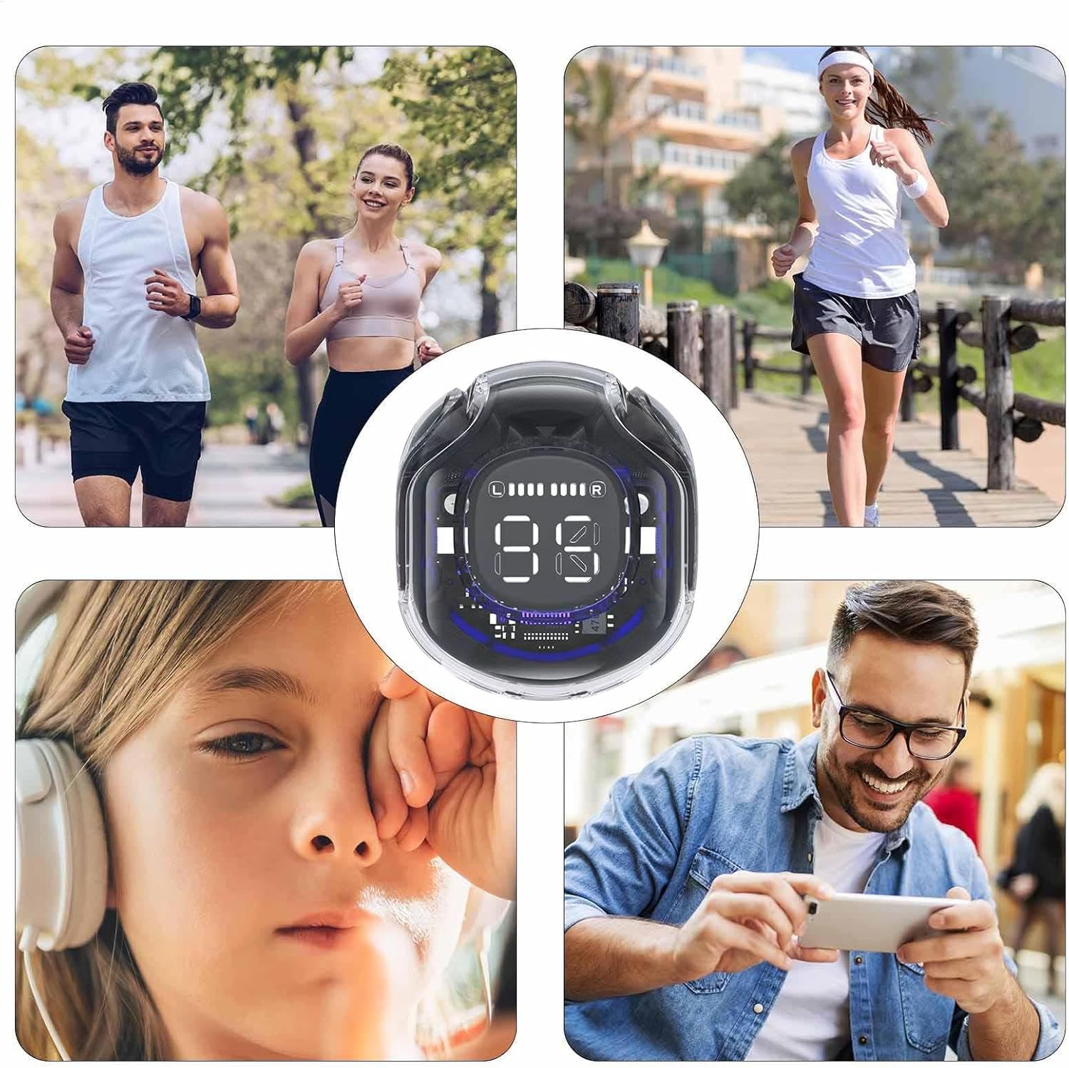 【Promotion】Wireless Earbuds, Bluetooth 5.3 Earphones with Hi-Fi Sound, Noise Cancelling TWS Bluetooth Headphones ,Low Latency Gaming, Long Battery Life