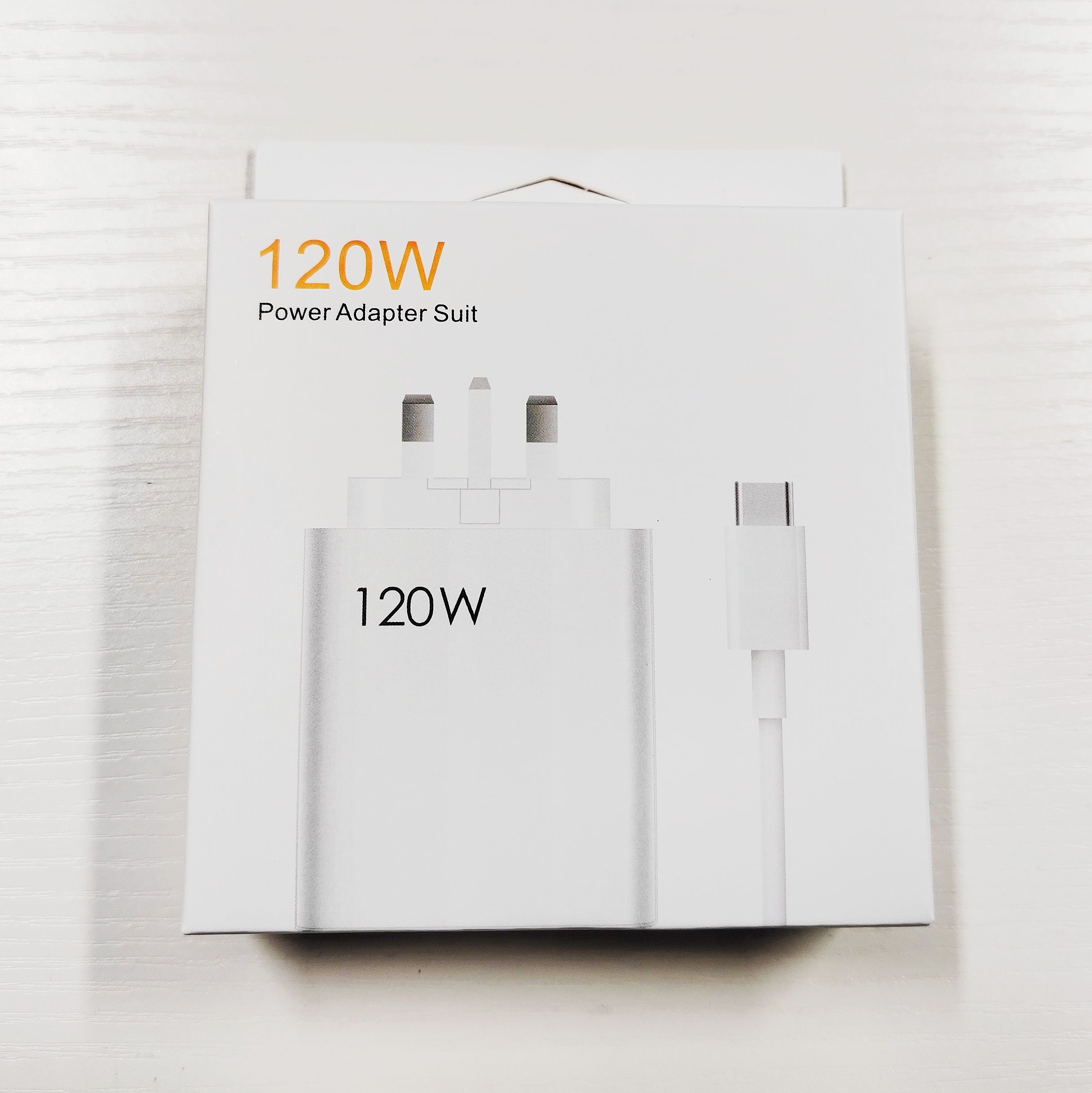 120W Power Adapter Set Charger Travel Plug Adapter Fast Charging with Type C Cable for Samsung Xiaomi Huawei/Fast Charging Cable/UK Socket Charger