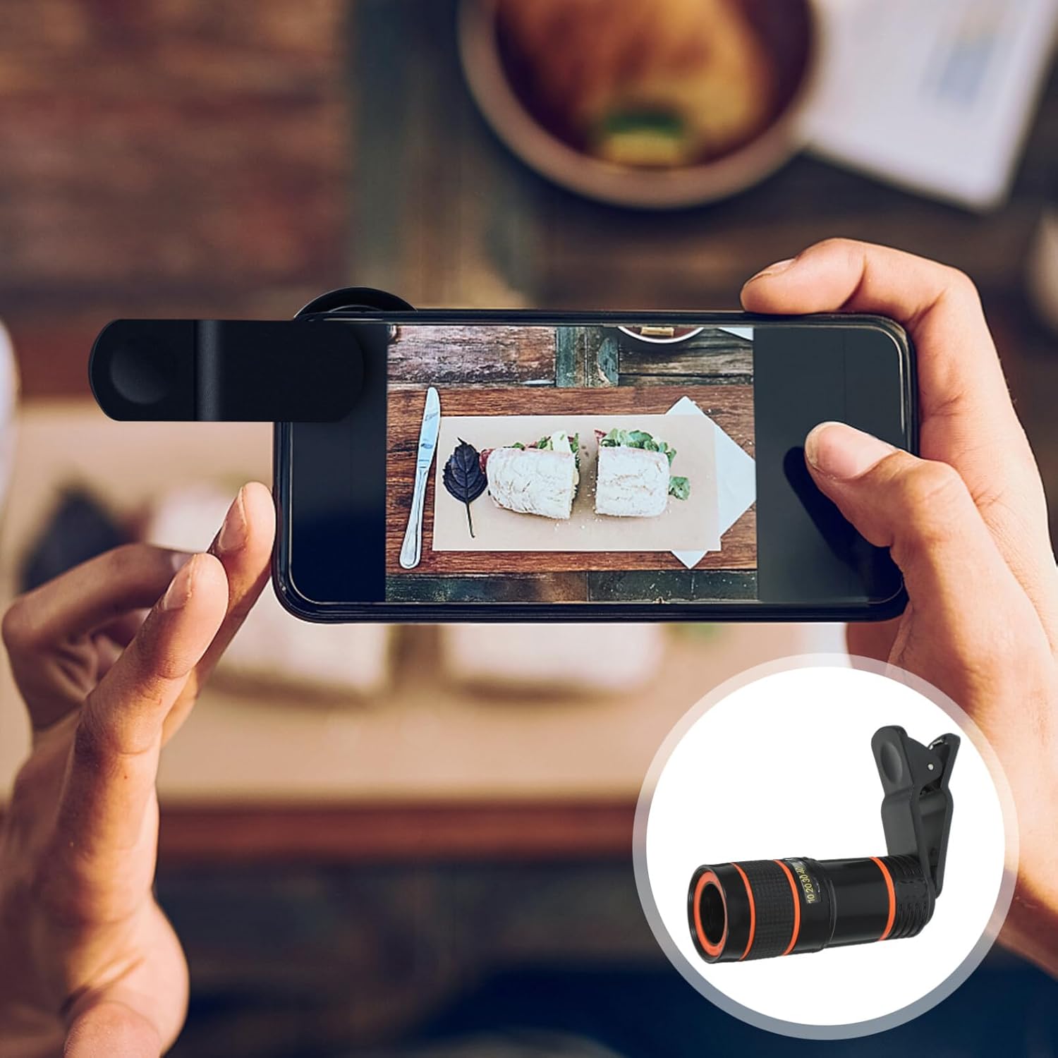 【Promotion】Cell Phone Telephoto Lens Kit, Universal 8X Zoom Telephoto Lens Phone Camera Lens, Monocular Telephoto Lens for Mobile Phone Tablet