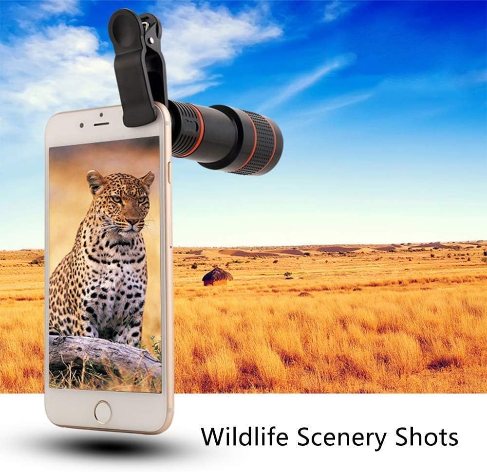 【Promotion】Cell Phone Telephoto Lens Kit, Universal 8X Zoom Telephoto Lens Phone Camera Lens, Monocular Telephoto Lens for Mobile Phone Tablet
