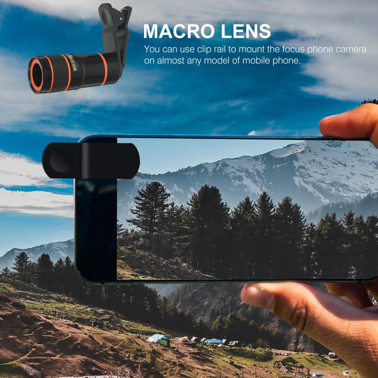 【Promotion】Cell Phone Telephoto Lens Kit, Universal 8X Zoom Telephoto Lens Phone Camera Lens, Monocular Telephoto Lens for Mobile Phone Tablet