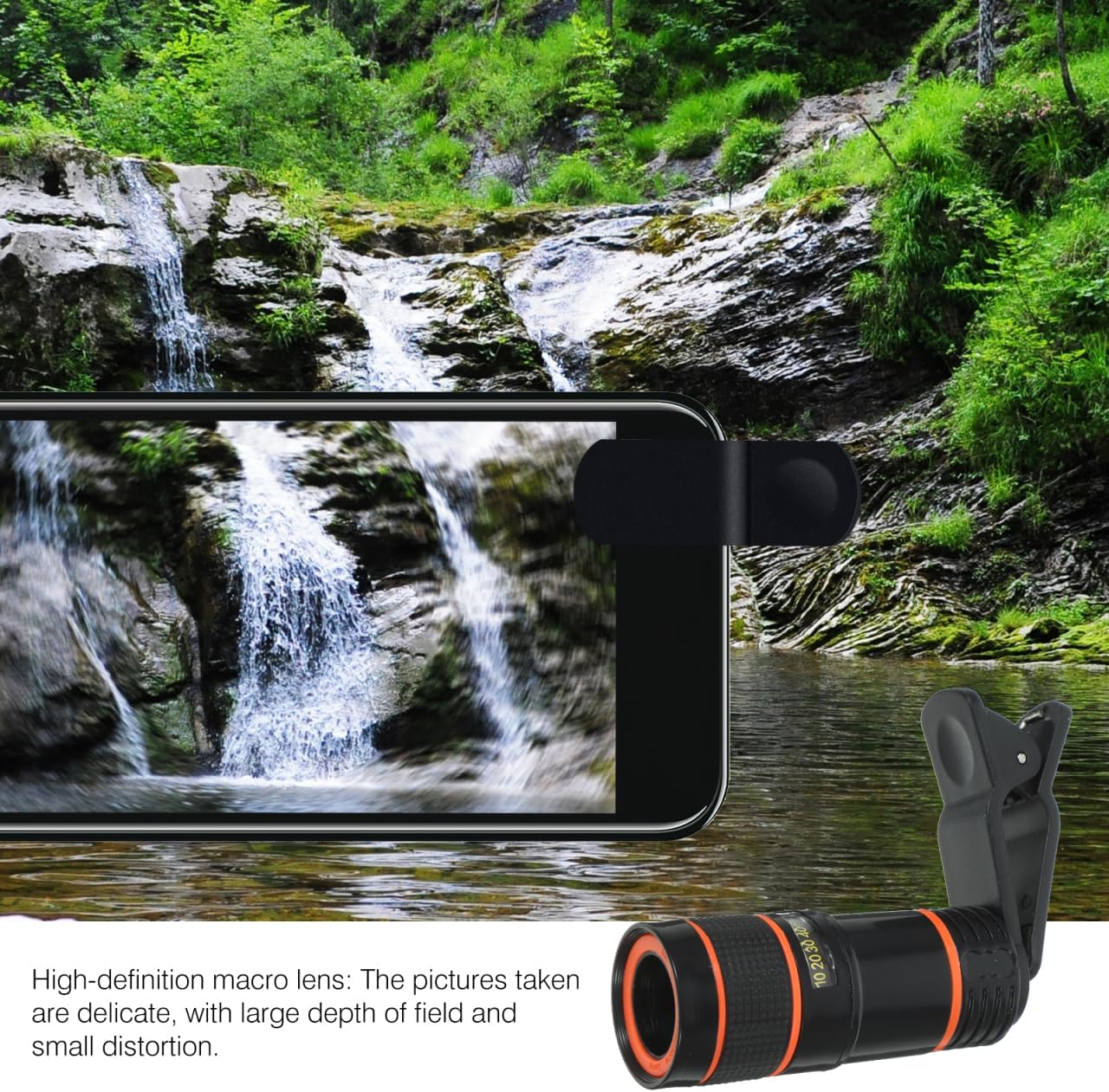 【Promotion】Cell Phone Telephoto Lens Kit, Universal 8X Zoom Telephoto Lens Phone Camera Lens, Monocular Telephoto Lens for Mobile Phone Tablet