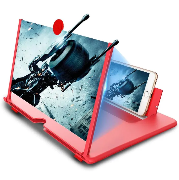 1pc ZoomPlus 12" Screen Magnifier,3D HD Mobile Phone Magnifier Projector Screen Enlarger for Movies, Videos, and Gaming,Foldable Cell Phone Stand with Screen Amplifier,Supports All Smartphones