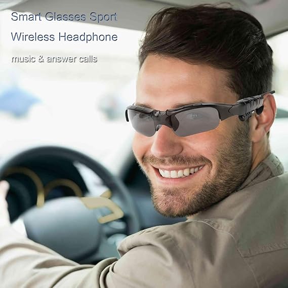 【Promotion】Wireless Bluetooth Sunglasses Anti-ray Stereo 4.1 Music Bluetooth Headphones With Storage Case for Men Support Both Headset and Hands-Free for All Kinds of Cell Phones