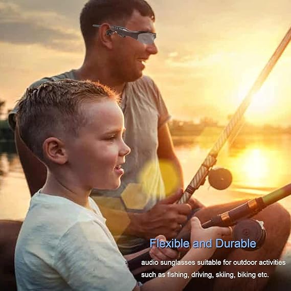 【Promotion】Wireless Bluetooth Sunglasses Anti-ray Stereo 4.1 Music Bluetooth Headphones With Storage Case for Men Support Both Headset and Hands-Free for All Kinds of Cell Phones