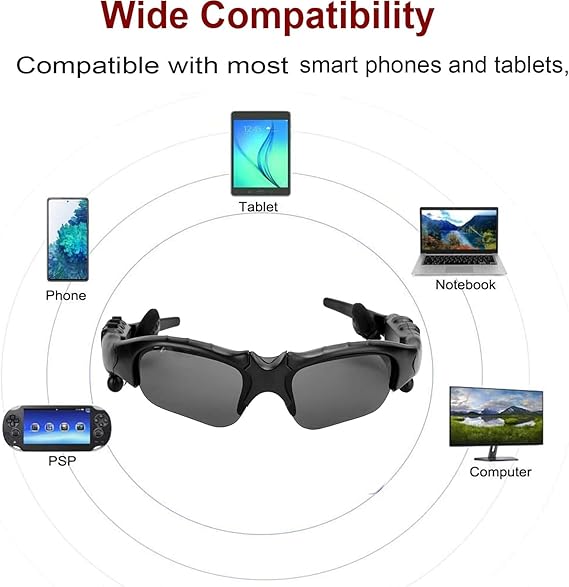 【Promotion】Wireless Bluetooth Sunglasses Anti-ray Stereo 4.1 Music Bluetooth Headphones With Storage Case for Men Support Both Headset and Hands-Free for All Kinds of Cell Phones