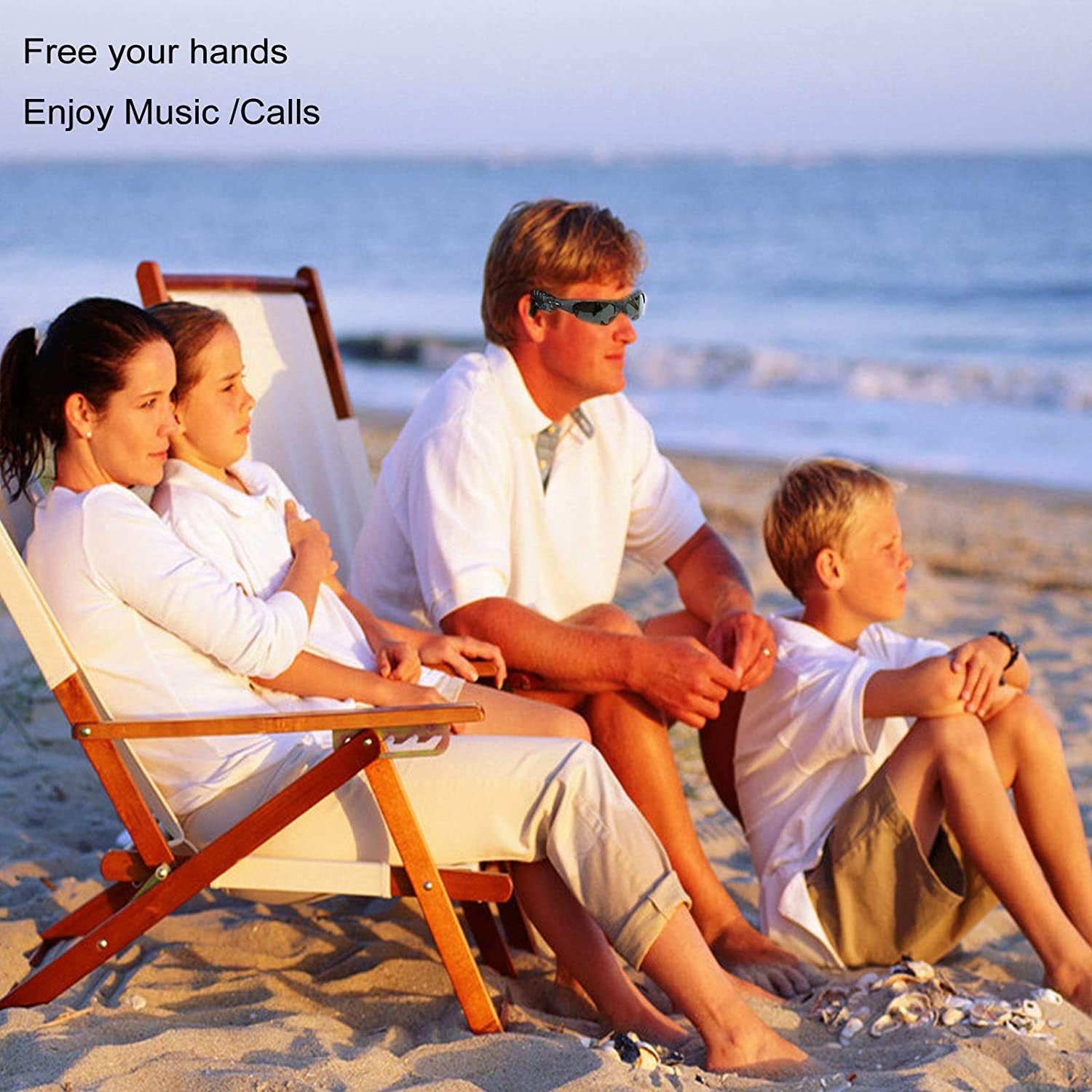 【Promotion】Wireless Bluetooth Sunglasses Anti-ray Stereo 4.1 Music Bluetooth Headphones With Storage Case for Men Support Both Headset and Hands-Free for All Kinds of Cell Phones