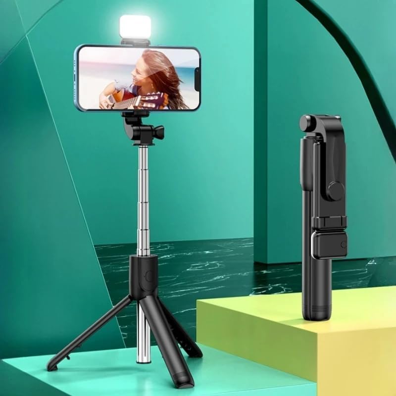 Phone Tripod, 70cm Selfie Stick with Wireless Remote , Portable Extendable Tripod Stand, Compatible with All Cell Phones, for Selfie/Video Recording/Photo/Live Stream/Vlog