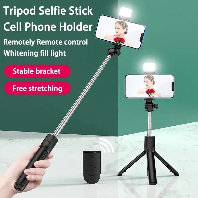 Phone Tripod, 70cm Selfie Stick with Wireless Remote , Portable Extendable Tripod Stand, Compatible with All Cell Phones, for Selfie/Video Recording/Photo/Live Stream/Vlog