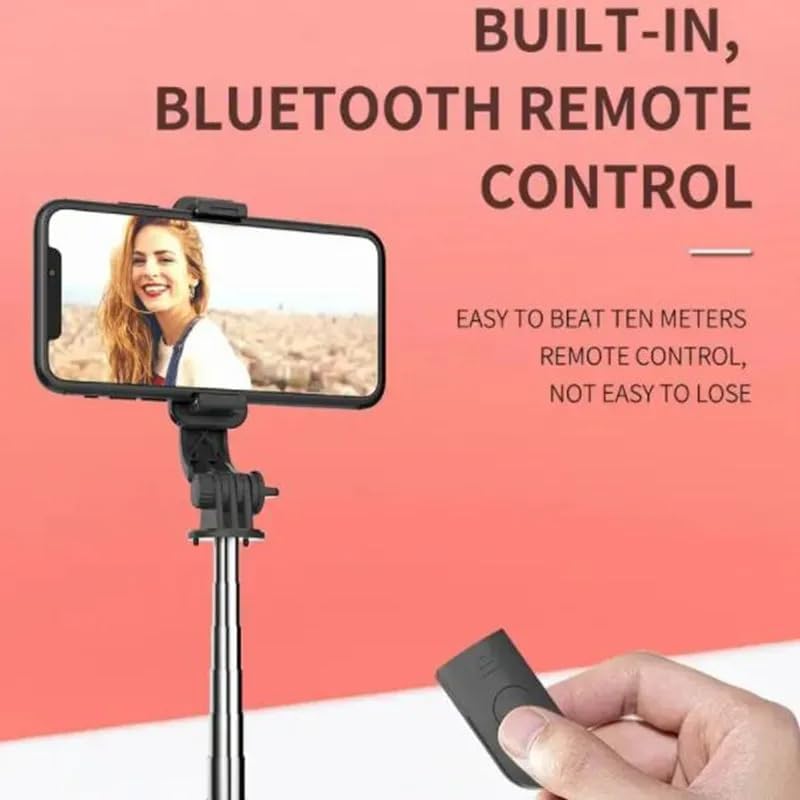 Phone Tripod, 70cm Selfie Stick with Wireless Remote , Portable Extendable Tripod Stand, Compatible with All Cell Phones, for Selfie/Video Recording/Photo/Live Stream/Vlog