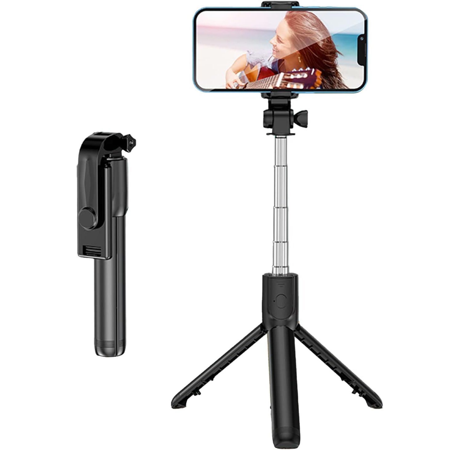 Phone Tripod, 70cm Selfie Stick with Wireless Remote , Portable Extendable Tripod Stand, Compatible with All Cell Phones, for Selfie/Video Recording/Photo/Live Stream/Vlog