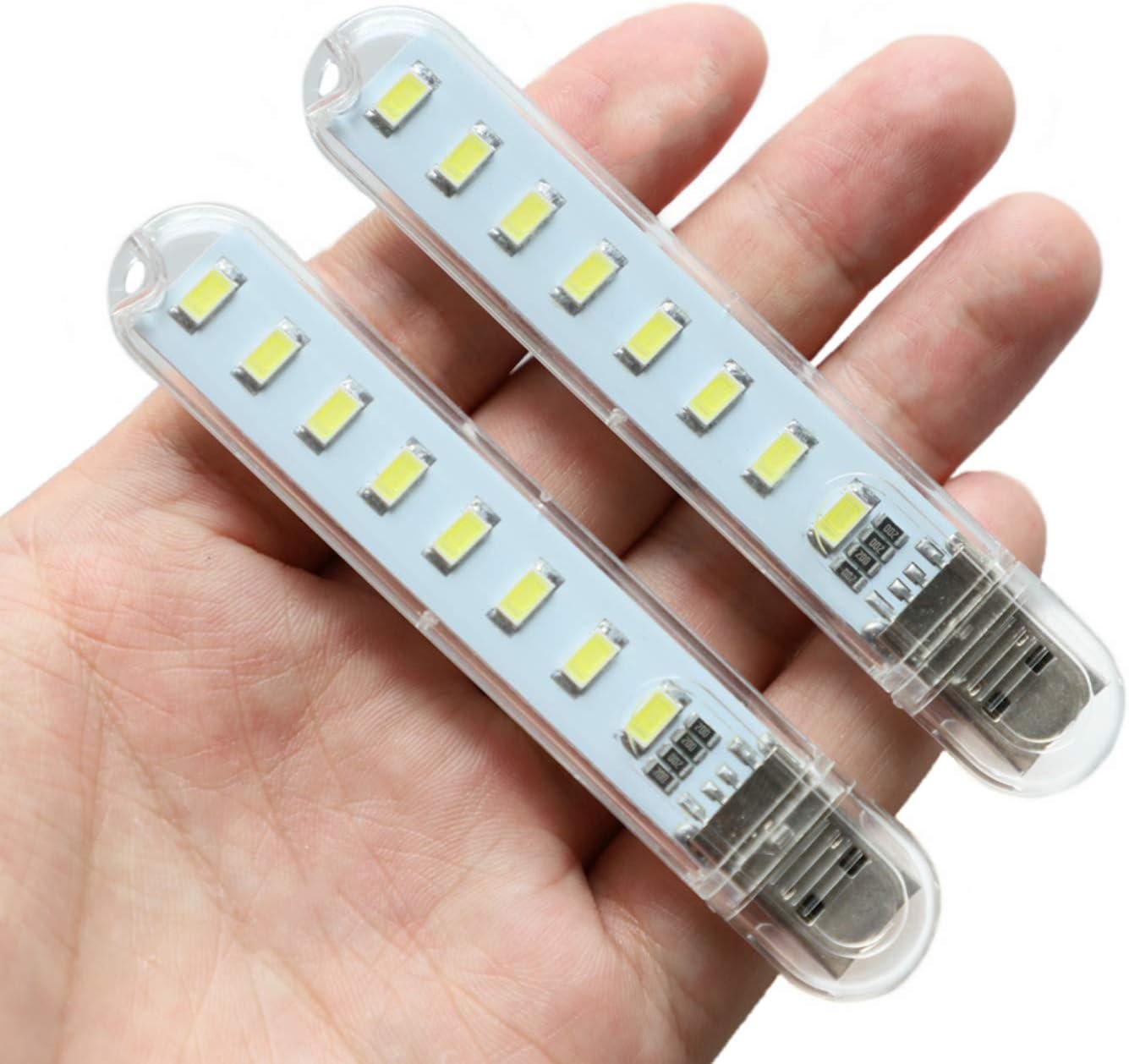 Mini Portable USB Night Light Mini USB Night Light LED Book Reading Lights 8 Beads with Adjustable Neck Cable for Work Learning Sleeping Camping PC Laptops Computer Mobile