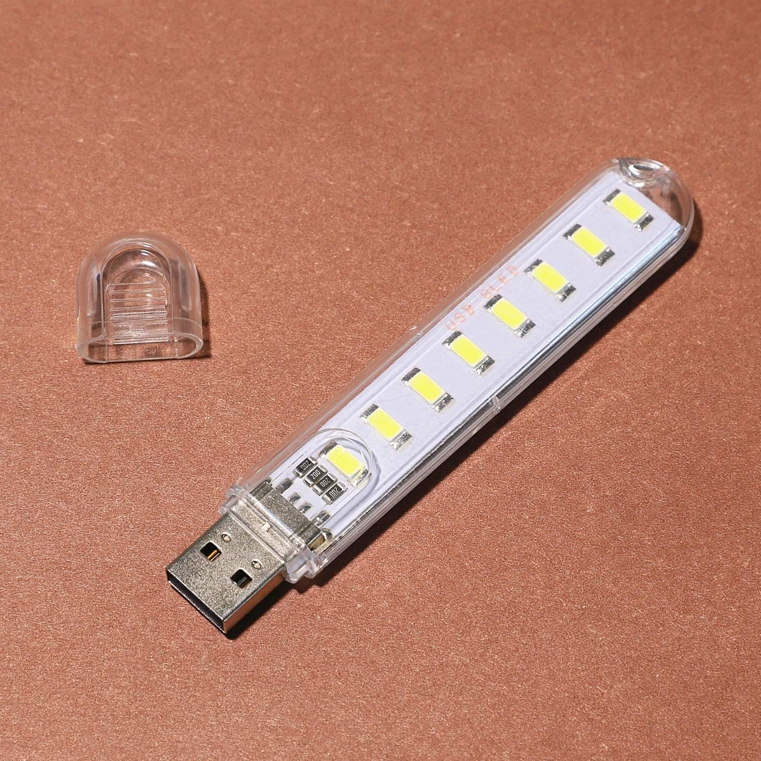 Mini Portable USB Night Light Mini USB Night Light LED Book Reading Lights 8 Beads with Adjustable Neck Cable for Work Learning Sleeping Camping PC Laptops Computer Mobile