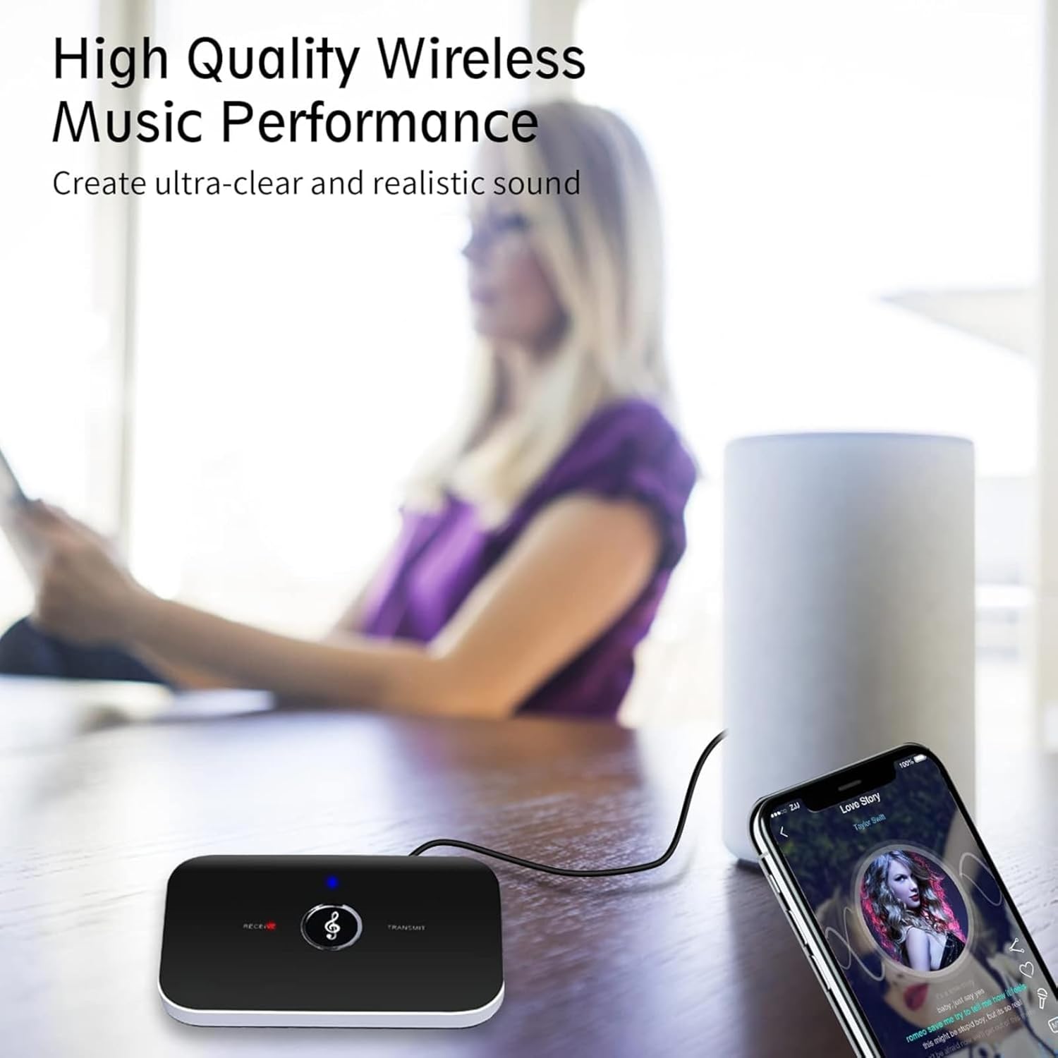 【Promotion】Bluetooth Transmitter Receiver, 2-in-1 Aux Bluetooth Audio Adapter for TV/Airplane/Home Stereo/Speakers/BT Headphones, RCA AUX 3.5mm Bluetooth Music Receiver