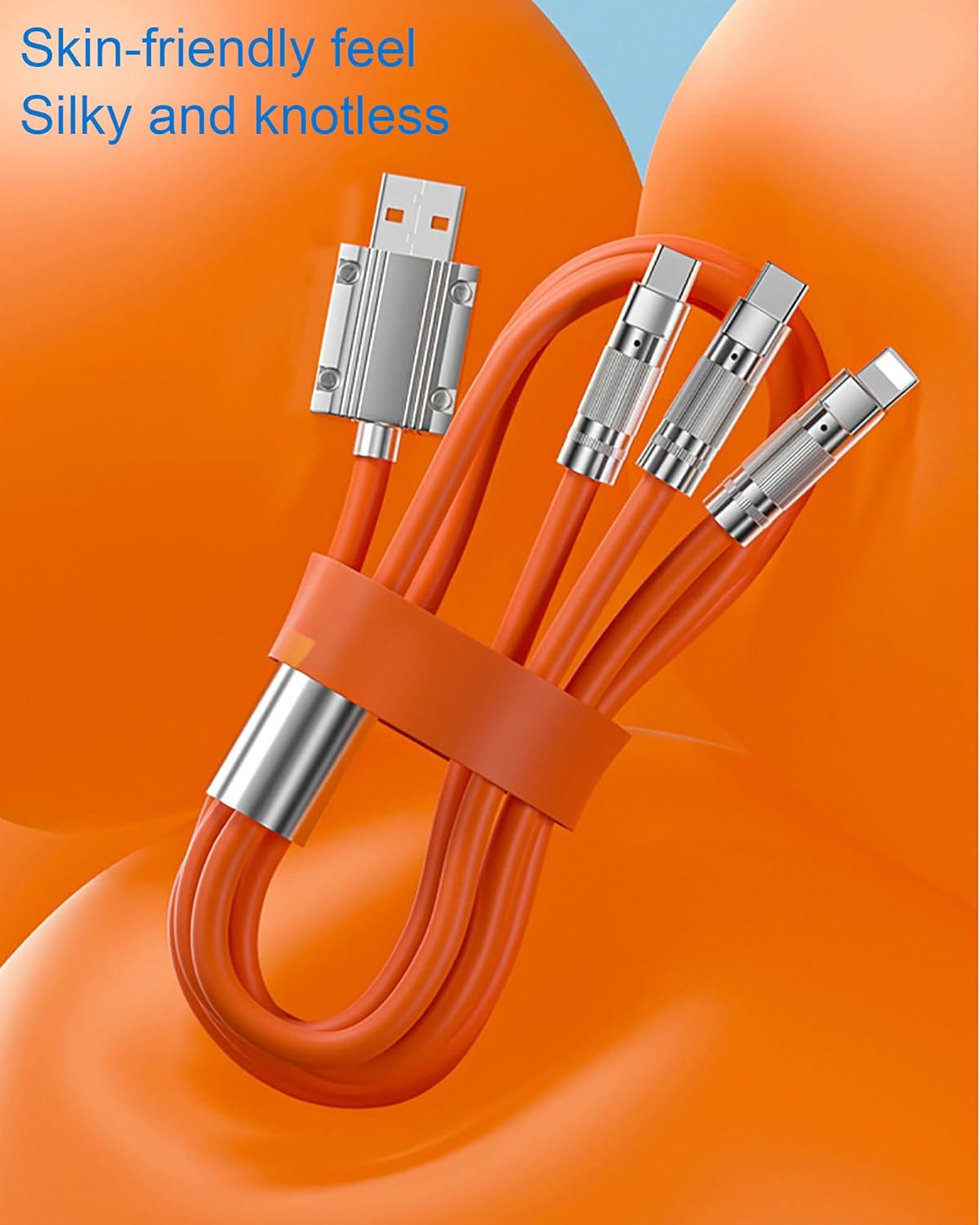 【Promotion】1.2m/2m 120W Multi Charging Cable, 3 in 1 Multiple Charger Cable, Short Universal Charging Cable with 3 Different Port IP/Type-C/Micro Compatible with Samsung/Xiaomi/Huawei/iPhone/ iPad