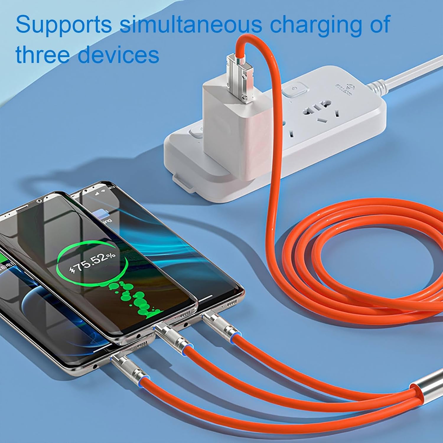 【Promotion】1.2m/2m 120W Multi Charging Cable, 3 in 1 Multiple Charger Cable, Short Universal Charging Cable with 3 Different Port IP/Type-C/Micro Compatible with Samsung/Xiaomi/Huawei/iPhone/ iPad
