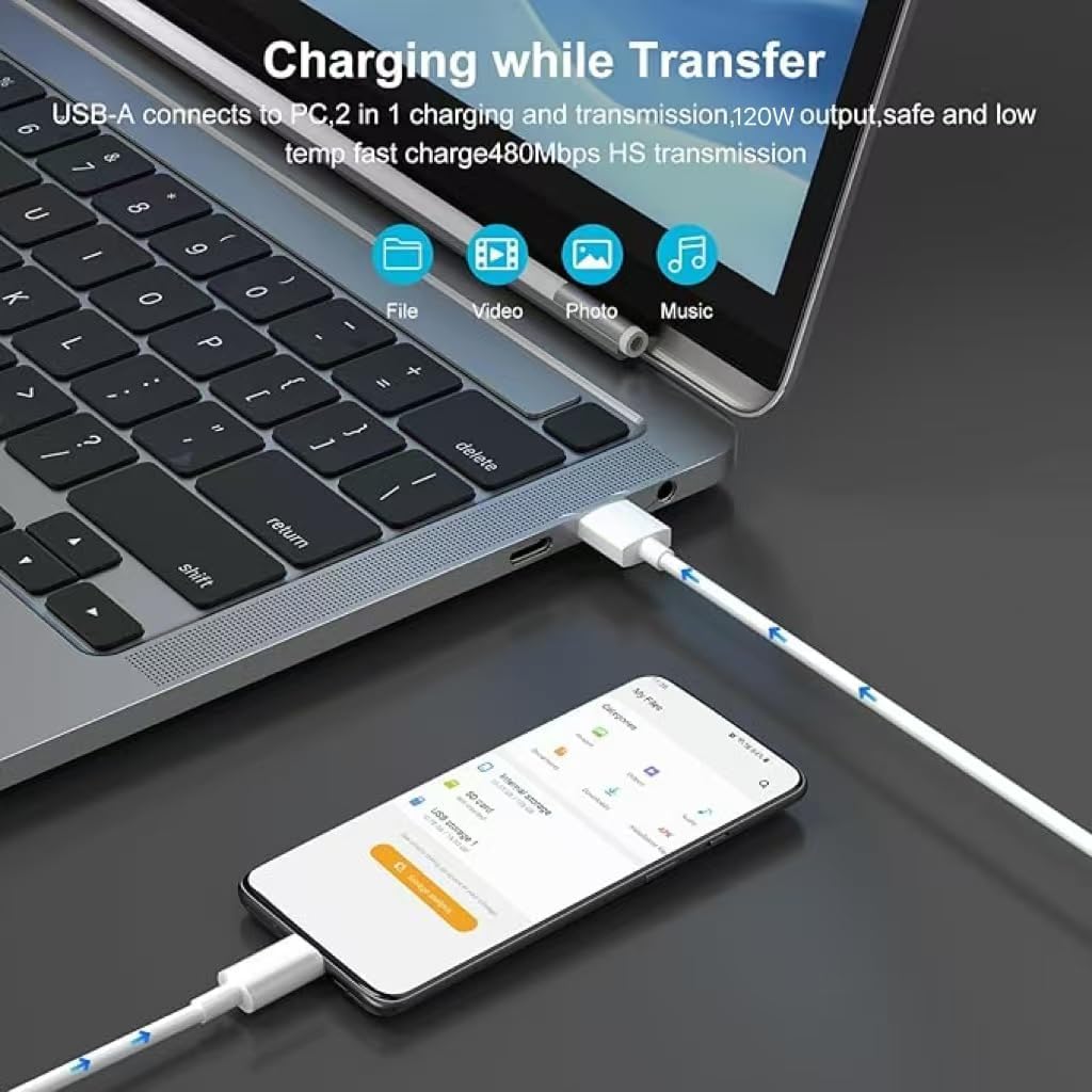120W Power Adapter Set Charger Travel Plug Adapter Fast Charging with Type C Cable for Samsung Xiaomi Huawei/Fast Charging Cable/UK Socket Charger