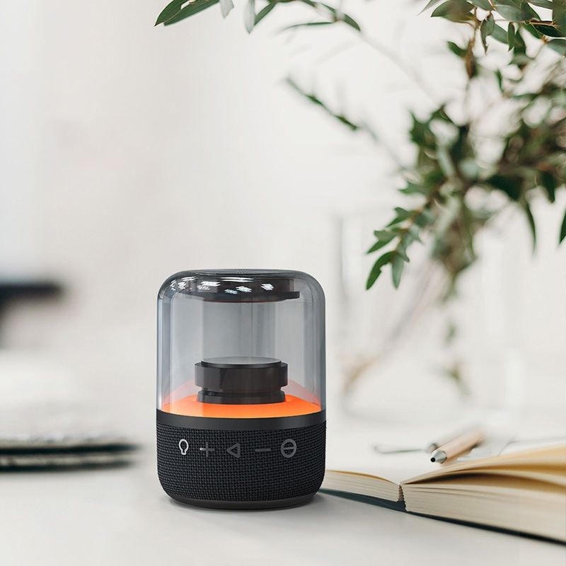 Portable Bluetooth Speaker, Colorful Loud Stereo Sound 1200mAh Speakers, USB Powered with Multi Light Modes, for Home Outdoors Travel