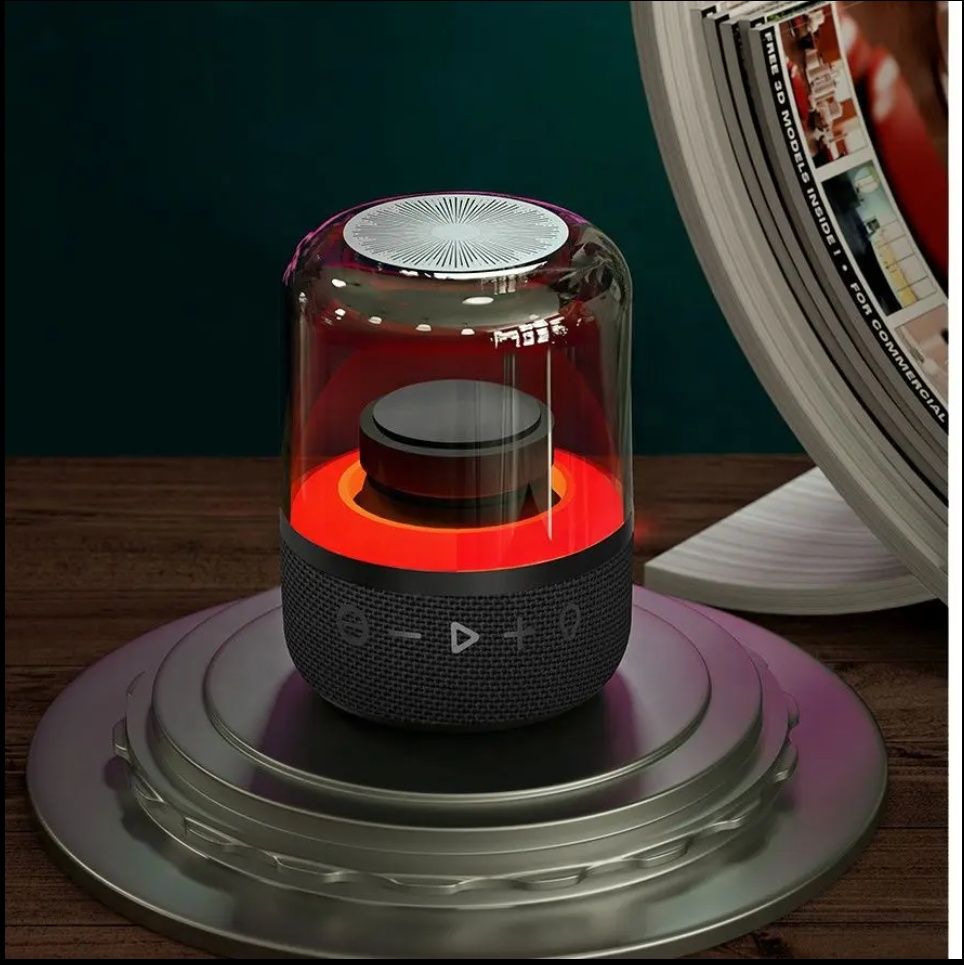 Portable Bluetooth Speaker, Colorful Loud Stereo Sound 1200mAh Speakers, USB Powered with Multi Light Modes, for Home Outdoors Travel