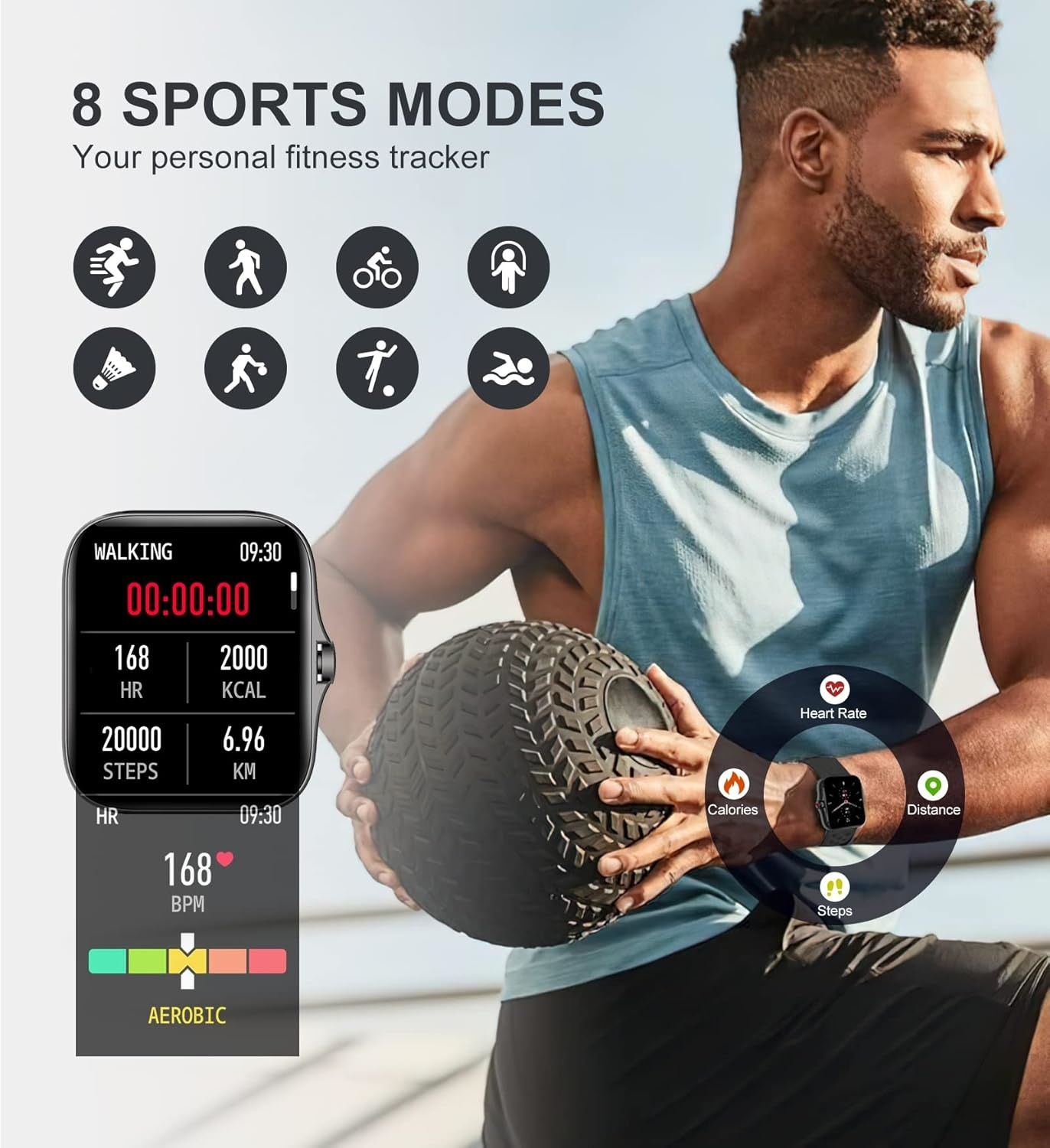 Smart Watch for Women Fitness Tracker,Smart Watches for Women Digital Mens Watches Make/Answer Call Waterproof Running Smartwatch Android and iOS iPhone Compatible Heart Rate Monitor