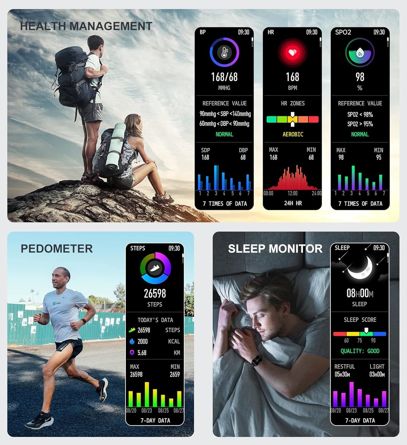 Smart Watch for Women Fitness Tracker,Smart Watches for Women Digital Mens Watches Make/Answer Call Waterproof Running Smartwatch Android and iOS iPhone Compatible Heart Rate Monitor