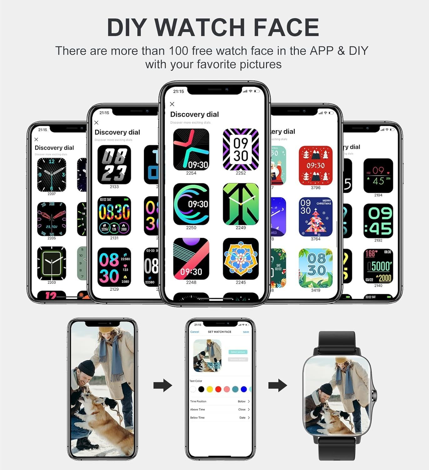 Smart Watch for Women Fitness Tracker,Smart Watches for Women Digital Mens Watches Make/Answer Call Waterproof Running Smartwatch Android and iOS iPhone Compatible Heart Rate Monitor