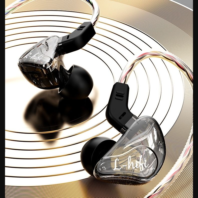 3.5mm Detachable Wired Headphones Double Dynamic HiFi Earphone Bass Headset Stereo Musician Monitor Earbuds Sport Running