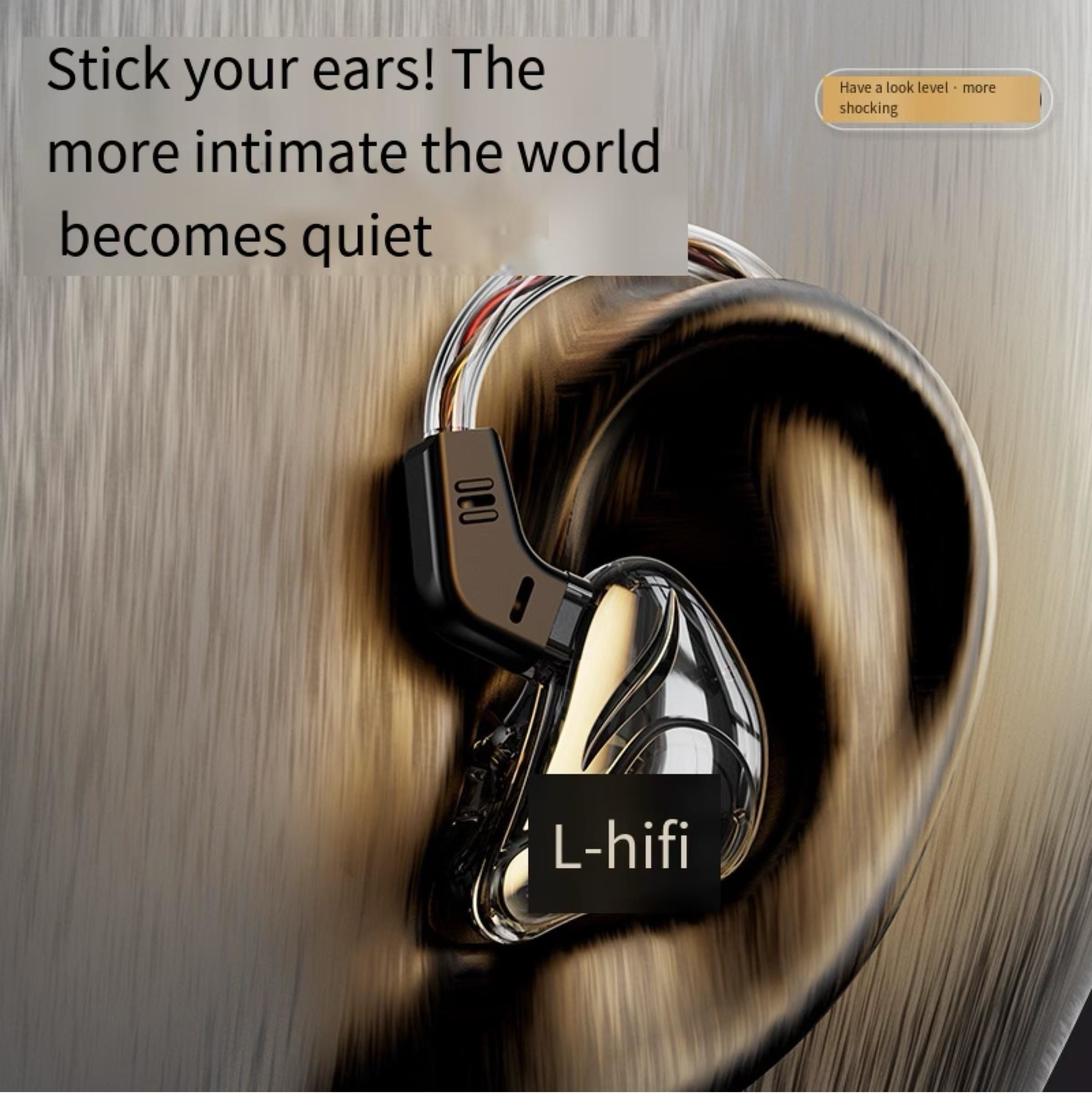 3.5mm Detachable Wired Headphones Double Dynamic HiFi Earphone Bass Headset Stereo Musician Monitor Earbuds Sport Running