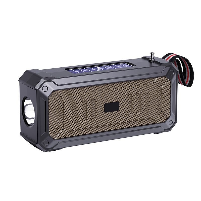 Emergency Radio Waterproof Bluetooth Speaker,Portable Digital AM FM Radio with Flashlight,Reading Lamp with Solar Panel,800mAH ,Emergency Survival Kit