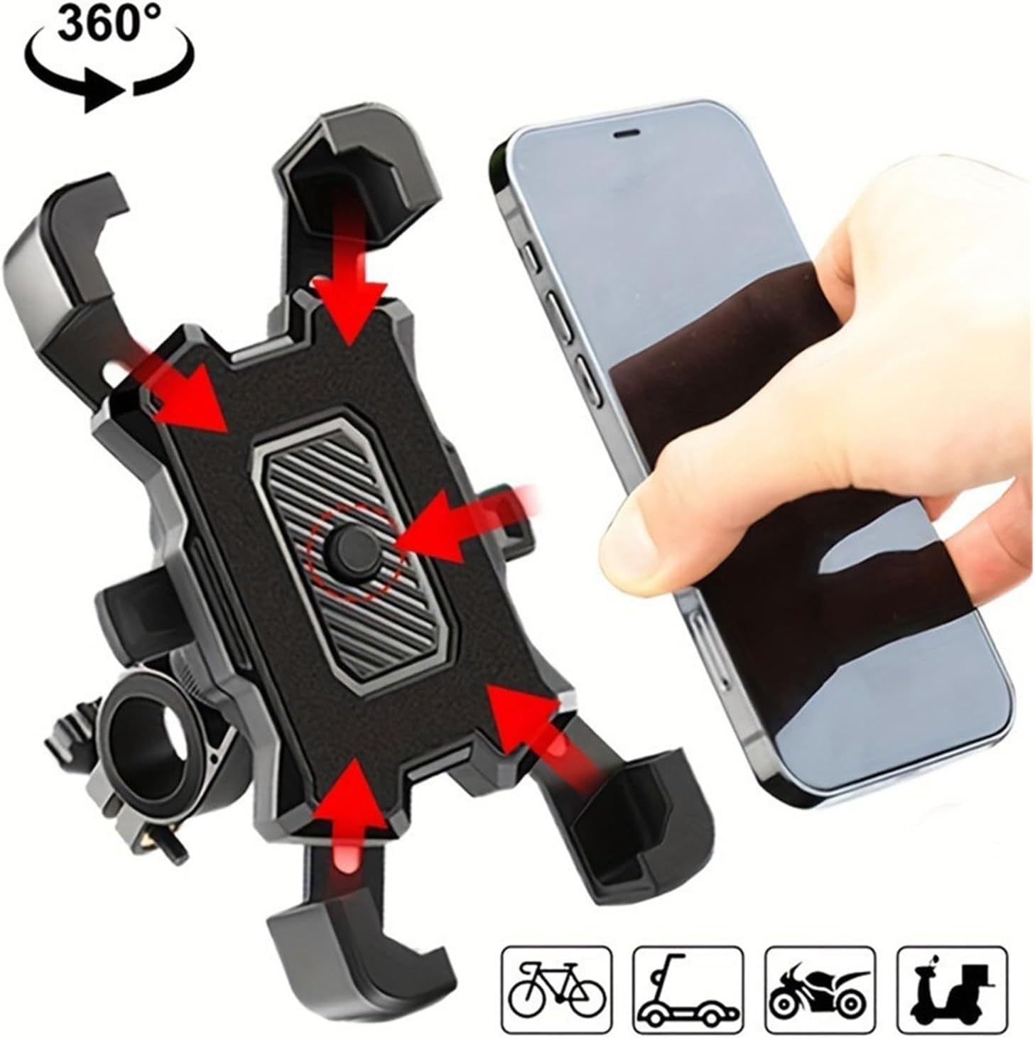 【Promotion】
Motorcycle Phone Mount, 1s Auto Lock and Quick Release Phone Holder for  for 4.8-6.8 inch Cell Phone