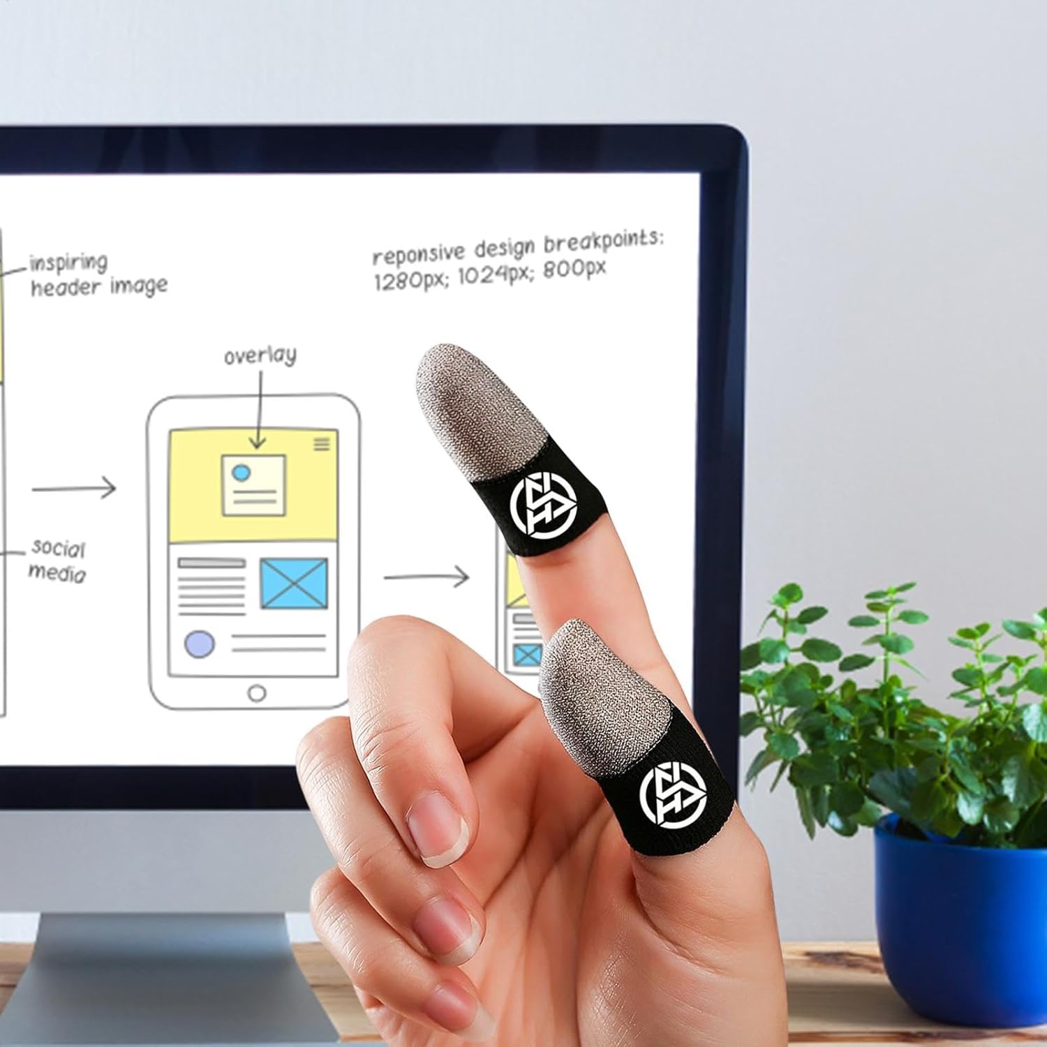 Finger Covers - Finger Gloves | Finger Sleeves for Mobile | Finger Sleeves for Mobile Gaming, Breathable Glow in The Dark Finger Covers, Fits All Dispo